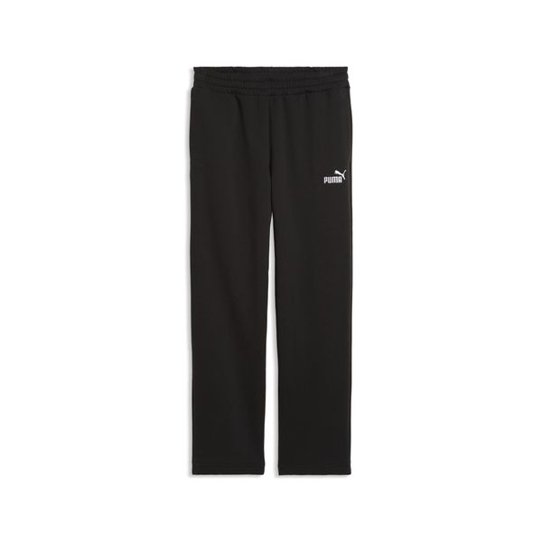 Męskie spodnie o luźnym kroju Essentials z logo No. 1 PUMA. Czarne spodnie materiałowe męskie Puma, bez wzorów, z bawełny, eleganckie. Za 229.00 zł.