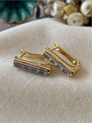 Luseera Pozłacane kolczyki z cyrkoniami rozmiar: onesize. Żółte kolczyki damskie Luseera, z cyrkonią, pozłacane. Za 43.99 zł.