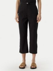 Max Mara Beachwear Spodnie materiałowe 2616131029650 Czarny Regular Fit. Czarne spodnie materiałowe damskie Max Mara Beachwear, bez wzorów, z bawełny. Za 919.99 zł.