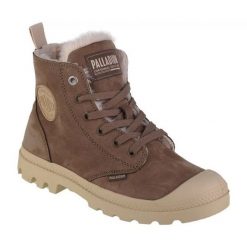 Buty Palladium Pampa Hi Zip Wl 95982-212-M brązowe. Brązowe buty sportowe na co dzień damskie bez wzorów, z gumy. Za 708.92 zł.