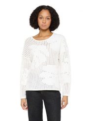 CARTOON Sweter w kolorze białym rozmiar: 40. Białe swetry klasyczne damskie Cartoon, bez kołnierzyka. Za 130.99 zł.