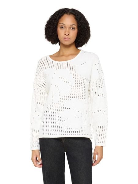 CARTOON Sweter w kolorze białym rozmiar: 40. Białe swetry klasyczne damskie Cartoon, bez kołnierzyka. Za 131.43 zł.