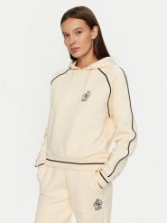 Guess Bluza V4BQ05 KCHU1 Beżowy Regular Fit. Brązowe bluzy bez kaptura damskie Guess, xl, z bawełny. Za 209.99 zł.