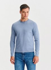 PAKO LORENTE – Niebieski sweter męski o-neck. Niebieskie swetry męskie Pako Lorente, na jesień, m, bez wzorów, z poliesteru, bez kołnierzyka. Za 149.99 zł.