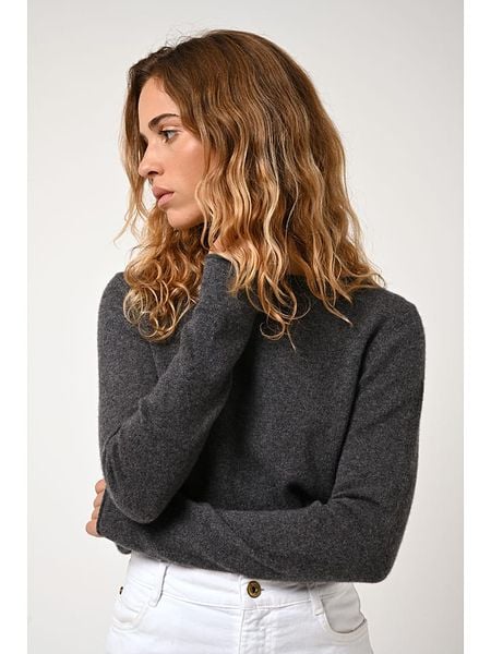 AUTHENTIC CASHMERE Kaszmirowy sweter "Criou" w kolorze antracytowym rozmiar: XXL. Czarne swetry klasyczne damskie AUTHENTIC CASHMERE, xxl, z kaszmiru, bez kołnierzyka. Za 348.90 zł.