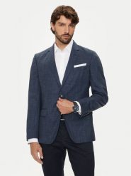 Boss Marynarka H-Hutson-224 50521645 Granatowy Slim Fit. Niebieskie marynarki męskie Boss, bez wzorów, z wełny. Za 1,109.00 zł.