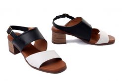 Maciejka E7396-01/00-1 czarny beż, sandały damskie. Czarne sandały damskie Maciejka, bez wzorów, ze skóry, bez obcasa, na obcasie. Za 289.90 zł.