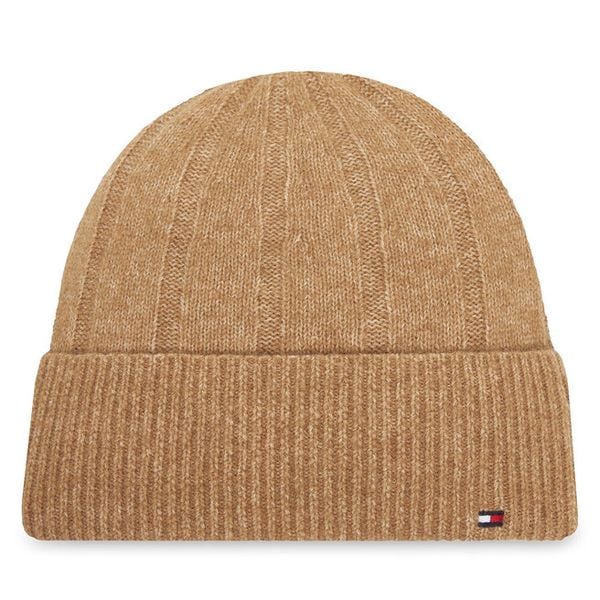 Czapka Tommy Hilfiger. Brązowe czapki zimowe damskie Tommy Hilfiger. Za 169.99 zł.