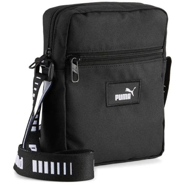 Torba Puma Phase Tape Portable 2L. Czarne torebki klasyczne damskie Puma, bez wzorów, z materiału, bez dodatków. Za 51.35 zł.