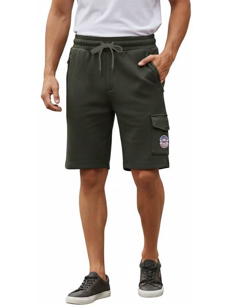 Geographical Norway Bermudy dresowe "Ponclav" w kolorze khaki rozmiar: S. Brązowe szorty męskie Geographical Norway, bez wzorów, z dresówki. Za 114.95 zł.