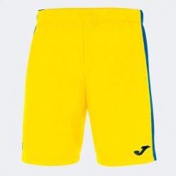 Spodenki do piłki nożnej męskie Joma Maxi. Niebieskie szorty męskie Joma, z materiału, bez kołnierzyka. Za 55.65 zł.