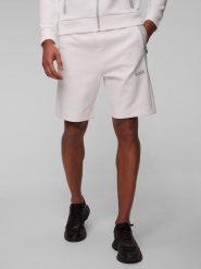 Hugo Boss Underwear Szorty dresowe w kolorze białym rozmiar: M. Białe szorty męskie Hugo Boss Underwear, z bawełny, bez kołnierzyka. Za 344.95 zł.