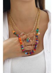 L'Atelier de Gaia Pozłacany naszyjnik z kwarcem - dł. 45 cm rozmiar: onesize. Żółte naszyjniki damskie L'Atelier de Gaia, pozłacane. Za 95.69 zł.