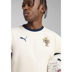 Męska koszulka treningowa Portugalia PUMA Sugared Almond Persian Blue Beige. Brązowe t-shirty sportowe męskie Puma, m, bez ramiączek, na fitness i siłownię. Za 228.00 zł.