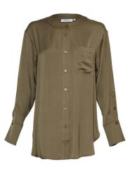 MOSS COPENHAGEN Koszula "Adienna Maluca" w kolorze khaki rozmiar: S/M. Brązowe koszule damskie MOSS COPENHAGEN, m, bez wzorów, bez kołnierzyka, bez ramiączek. Za 96.83 zł.