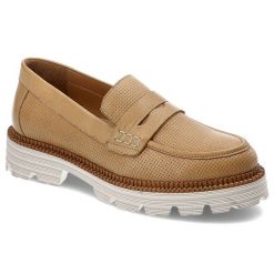 Brązowe Mokasyny Venezia Wygodne Skórzane Buty. Brązowe mokasyny damskie Venezia, ze skóry. Za 419.00 zł.