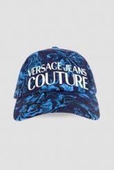 VERSACE JEANS COUTURE Granatowa bawełniana czapka z daszkiem The Middle. Niebieskie czapki męskie Guess, bez wzorów, z bawełny, eleganckie. W wyprzedaży za 269.99 zł.