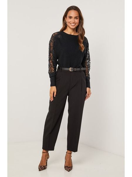 Soft Cashmere Sweter w kolorze czarnym rozmiar: 34/36. Czarne swetry klasyczne damskie Soft Cashmere, z kaszmiru, bez kołnierzyka. Za 130.99 zł.