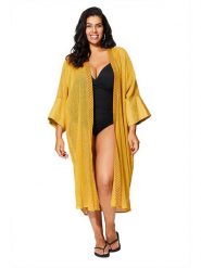 Aller Simplement Kimono w kolorze żółtym rozmiar: 34-44. Żółte kardigany damskie Aller Simplement, bez wzorów. Za 83.81 zł.
