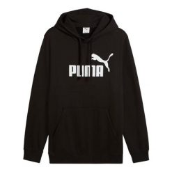 Męska Bluza Z Kapturem Essentials No 1 Logo. Czarne bluzy z kapturem męskie Puma, m. Za 237.99 zł.