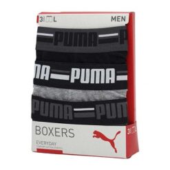 Bokserki Sportowe Męskie Puma Basic Brand Elastic 3-Pack. Bokserki męskie Puma, bez wzorów. Za 131.99 zł.