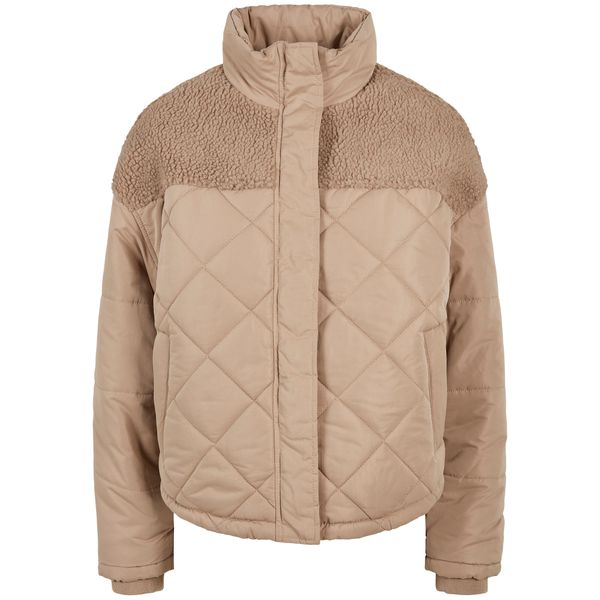 Kurtka damska Urban Classics diamond quilt puffer oversized (GT). Brązowe kurtki damskie Urban Classics, bez wzorów, z puchu, bez kaptura. Za 358.50 zł.