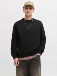 Jack & Jones Bluza "Jormorrebro" w kolorze czarnym rozmiar: XXL. Czarne bluzy bez kaptura męskie Jack & Jones, s, z bawełny. Za 105.63 zł.