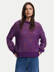 Desigual Sweter Whitehorse 24WWJF34 Fioletowy Regular Fit. Fioletowe swetry klasyczne damskie Desigual, l, z syntetyku, bez kołnierzyka. Za 379.99 zł.
