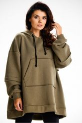 Bluza damska oversize z kapturem bawełna premium khaki. Brązowe bluzy z kapturem damskie Infinite You, l, z bawełny. Za 299.00 zł.