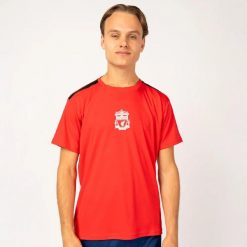 Koszulka Piłkarska męska Liverpool. Czerwone t-shirty sportowe męskie LIVERPOOL FC, m, bez ramiączek, do piłki nożnej. Za 199.99 zł.