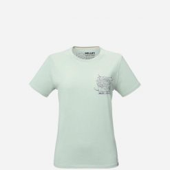 Koszulka damska turystyczna MILLET Cimaï Collab Ts Ss W. Białe topy sportowe damskie Millet, m, bez wzorów, z bawełny, bez ramiączek. Za 179.00 zł.