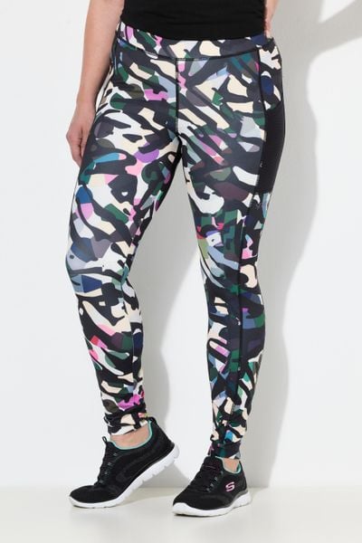 Damskie Legginsy sportowe szybkoschnące kieszenie z recyklingu. Czarne legginsy damskie Ulla Popken, plus size, bez wzorów, z elastanu. Za 239.99 zł.