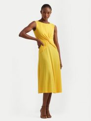 Lauren Ralph Lauren Sukienka codzienna 250872090008 Żółty Regular Fit. Żółte sukienki damskie Lauren Ralph Lauren, na co dzień, bez wzorów, z syntetyku, bez kołnierzyka, bez ramiączek, proste. Za 639.99 zł.