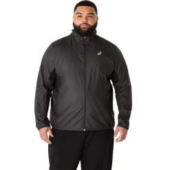 Kurtka Asics Core. Czarne kurtki treningowe męskie Asics, l, bez wzorów, z materiału, do biegania. Za 297.75 zł.