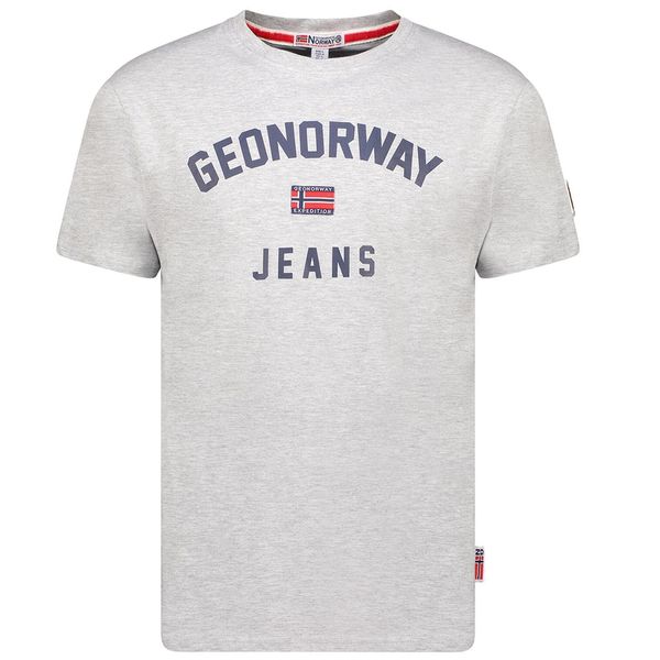 T-Shirt Geographical Norway JASSIER MEN 254 mieszana szarość męska. Szare t-shirty męskie Geographical Norway, m, bez wzorów, bez kołnierzyka. Za 89.00 zł.
