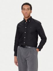 Tommy Hilfiger Koszula Solid Heritage MW0MW35774 Czarny Regular Fit. Czarne koszule męskie Tommy Hilfiger, m, bez wzorów, z bawełny, bez kołnierzyka, bez ramiączek. Za 389.99 zł.