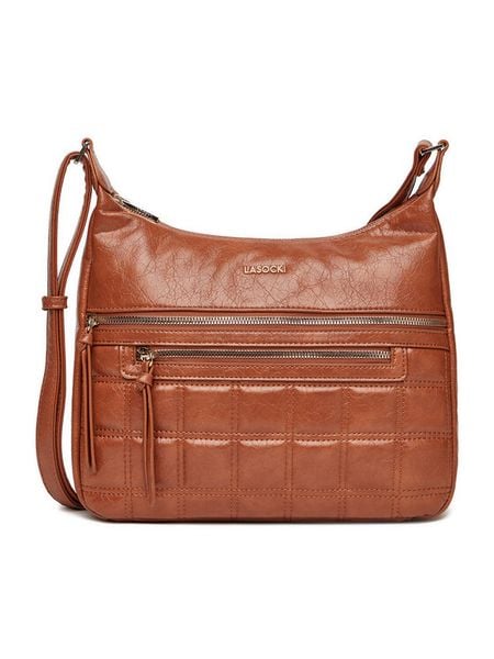 Lasocki Torebka C-LSK-L-010-08 Brązowy. Brązowe listonoszki damskie Lasocki, bez wzorów, z materiału, bez dodatków. Za 169.99 zł.