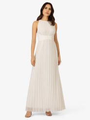 APART Sukienka w kolorze kremowym rozmiar: 44. Brązowe sukienki damskie Apart, na co dzień, bez wzorów, bez kołnierzyka, bez ramiączek, maxi, proste. Za 187.99 zł.