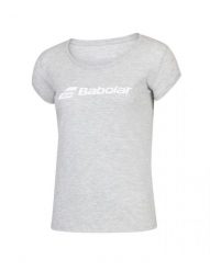 Koszulka tenisowa Babolat damska. Szare t-shirty damskie BABOLAT, xs, bez wzorów, z bawełny, bez kołnierzyka. Za 60.00 zł.