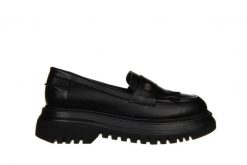 Mokasyny Bayla-200 155 1264 21 200025, Czarny, Skóra naturalna - 40. Czarne mokasyny damskie Bayla, z gumy. W wyprzedaży za 269.10 zł.