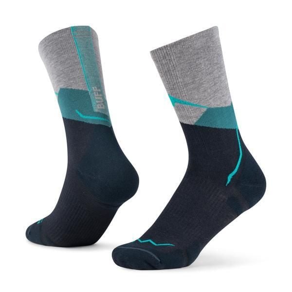 Skarpety turystyczne Buff Merino LIghtweight Crew Sock LWC1. Niebieskie skarpetki damskie Buff, bez wzorów. Za 120.99 zł.
