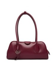 Calvin Klein Torebka Emblem Trio Shoulder Bag LV04F3369G Bordowy. Czerwone torebki klasyczne damskie CALVIN KLEIN, bez wzorów, ze skóry, bez dodatków. Za 649.99 zł.