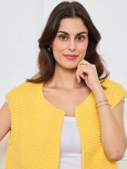 CXL by Christian Lacroix Kamizelka w kolorze żółtym rozmiar: onesize. Żółte kamizelki damskie CXL by Christian Lacroix. Za 173.99 zł.