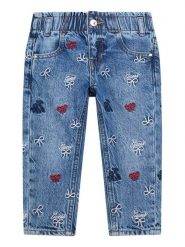 Guess Jeansy K6RA03 D45E0 Niebieski Regular Fit. Niebieskie spodnie dziewczęce Guess, z bawełny. Za 219.99 zł.