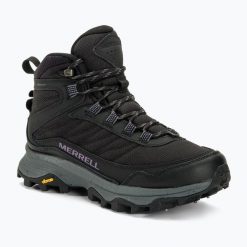 Buty turystyczne damskie Merrell Moab Speed Thermo Spike Mid WP. Czarne obuwie trekkingowe damskie MERRELL. Za 579.99 zł.