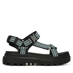 Sandały Palladium. Czarne sandały damskie Palladium, bez wzorów, bez obcasa, na płaskiej podeszwie. Za 399.99 zł.