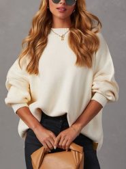 Milan Kiss Sweter w kolorze beżowym rozmiar: M. Brązowe swetry klasyczne damskie Milan Kiss, m, bez kołnierzyka. Za 169.67 zł.