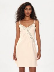 Lauren Ralph Lauren Koszula nocna ILN31684 Różowy Regular Fit. Czerwone koszule nocne damskie Lauren Ralph Lauren, bez wzorów, z syntetyku. Za 299.99 zł.