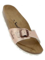 Sunbay Klapki "Jasmin" w kolorze różowozłotym rozmiar: 40. Różowe klapki damskie Sunbay, bez wzorów, bez obcasa. Za 129.95 zł.