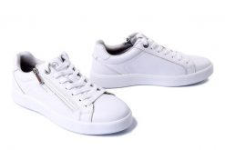 TAMARIS 1-23709-44 100 white, półbuty damskie. Białe półbuty damskie Tamaris, bez wzorów, bez obcasa. Za 339.90 zł.